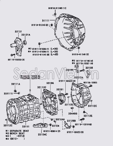 Vỏ hộp số MT phần đuôi 3610760030