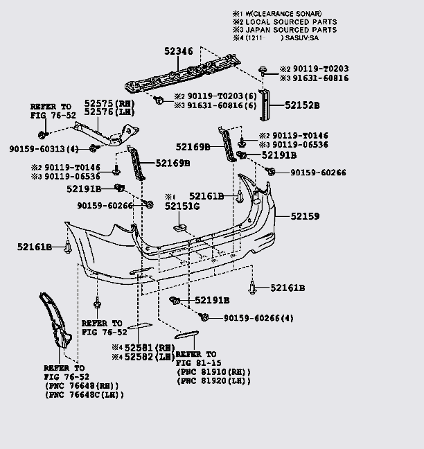 Cản sau 521590K918