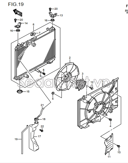 Nắp bình nước phụ 17932B76G00N000