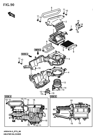 Nắp hộp lọc gió số 3 7421173R00000