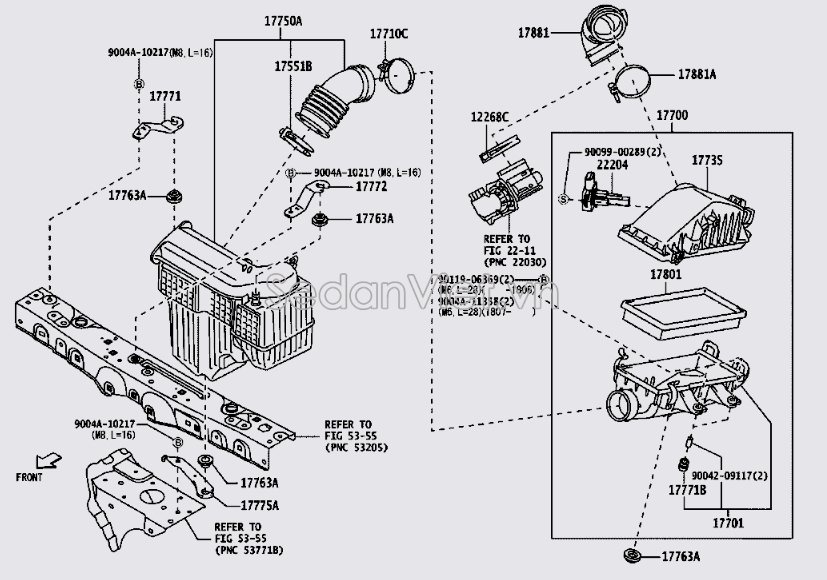 Lọc gió động cơ 17801BZ150