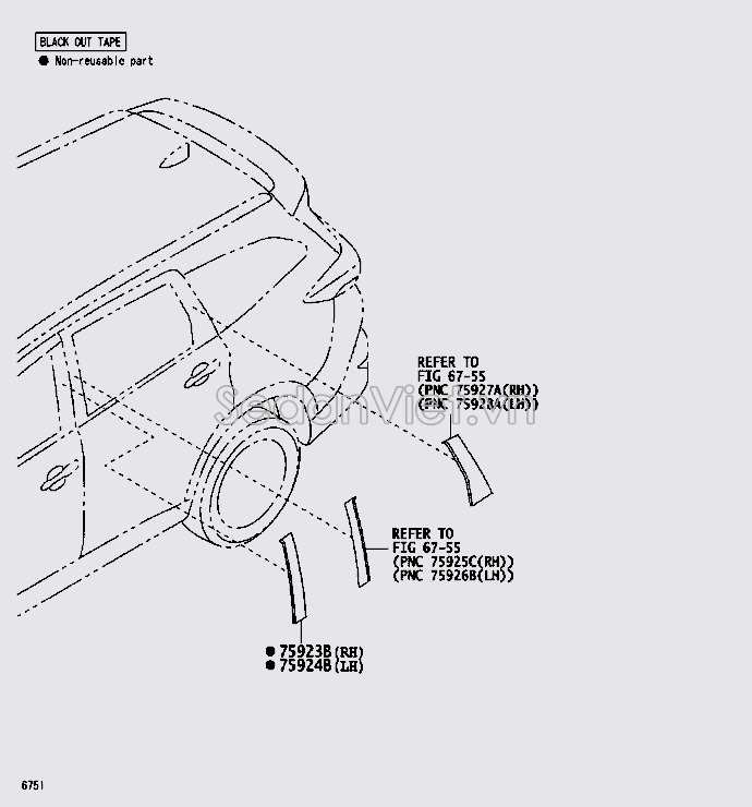 Ốp nhựa trang trí ngoài cánh cửa trước 75924BZ180C0