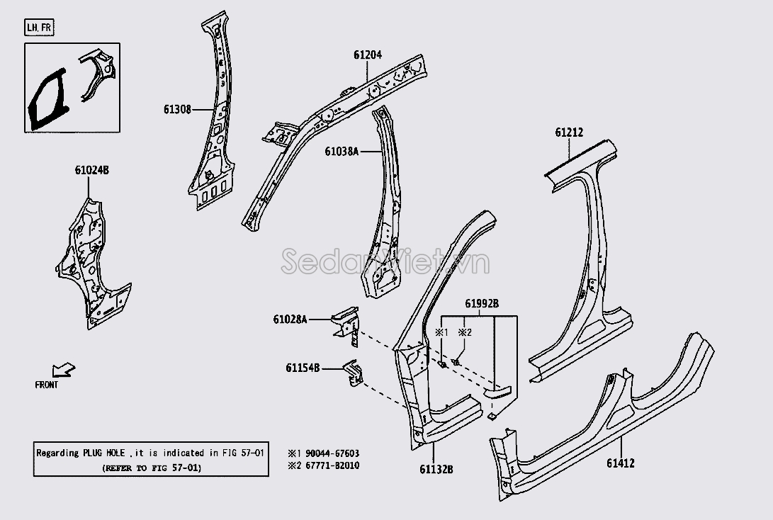 Xương trụ B lớp trong 61308BZ120