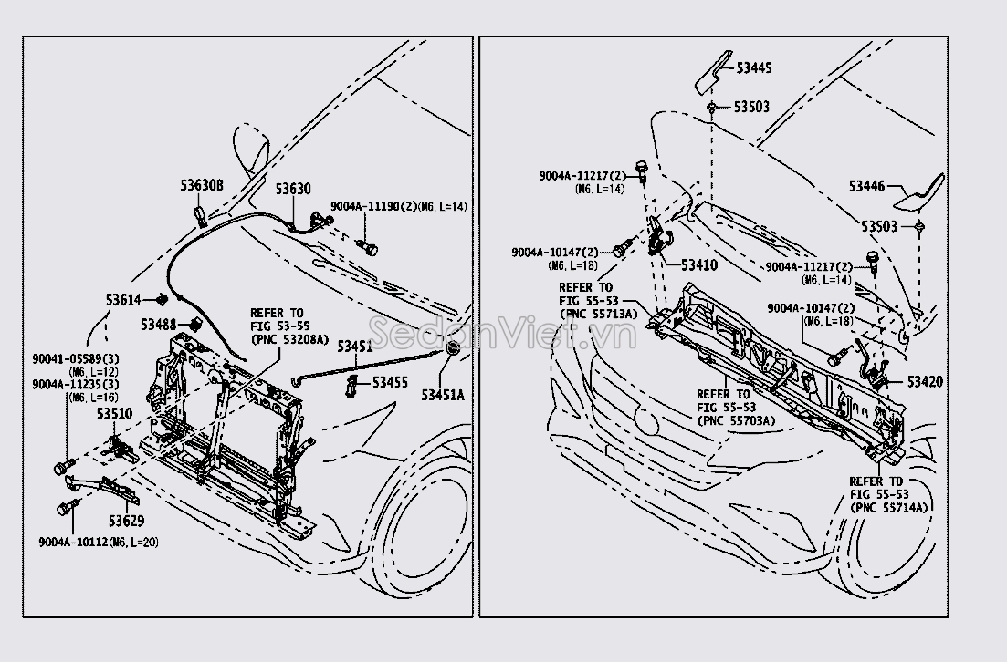 Bản lề capo 53420BZ070