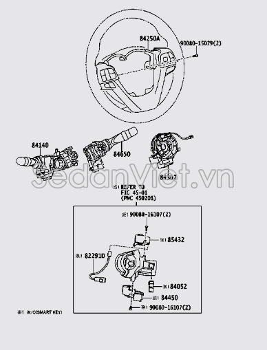 Công tắc phím vô lăng 8425008090