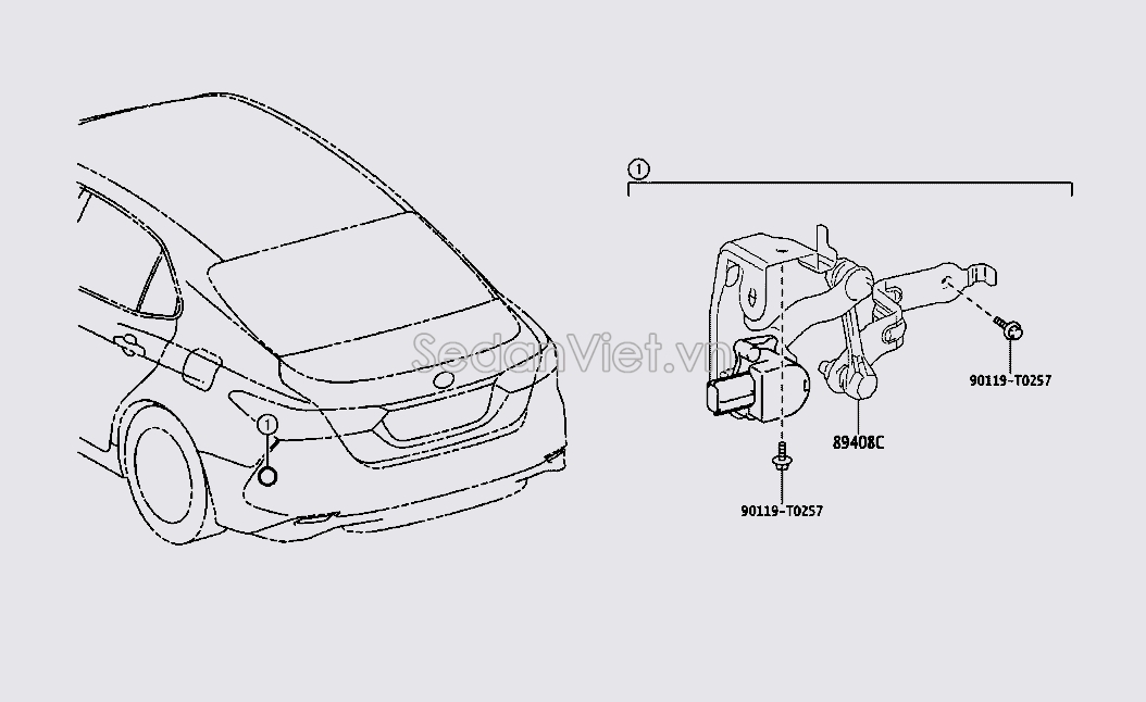 Cảm biến nâng hạ độ cao đèn pha 8940847020