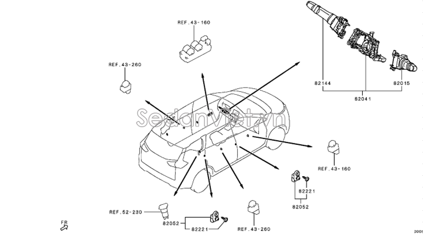 Công tắc phím vô lăng 8600A786