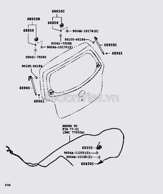 Ti chống cốp hậu 68950B6020