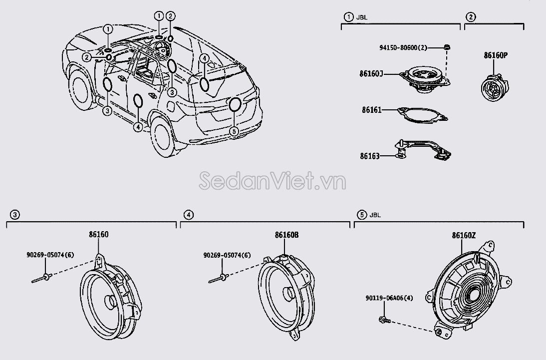 Loa cánh cửa 861600K330