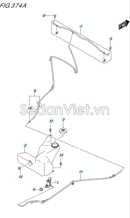 Mô tơ bơm nước rửa kính 3841073R00000