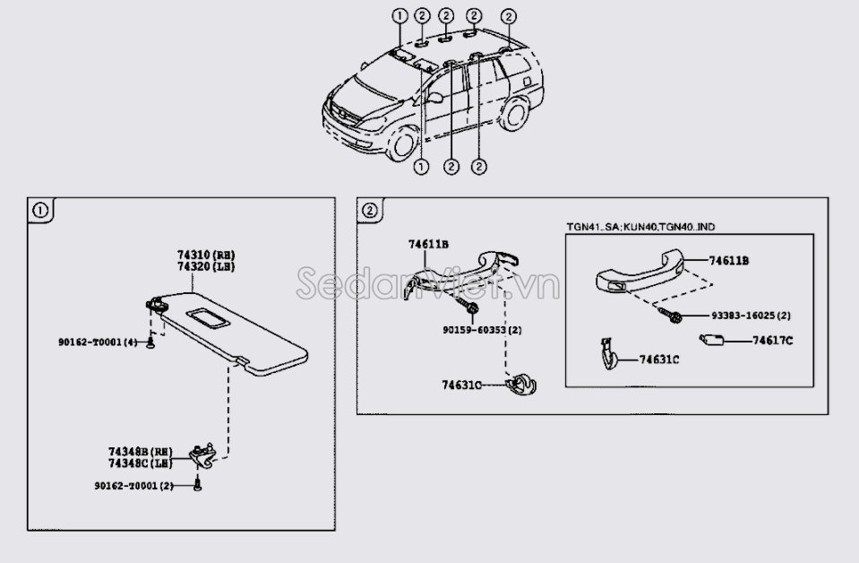 Chắn nắng trong xe 743100KA30B0