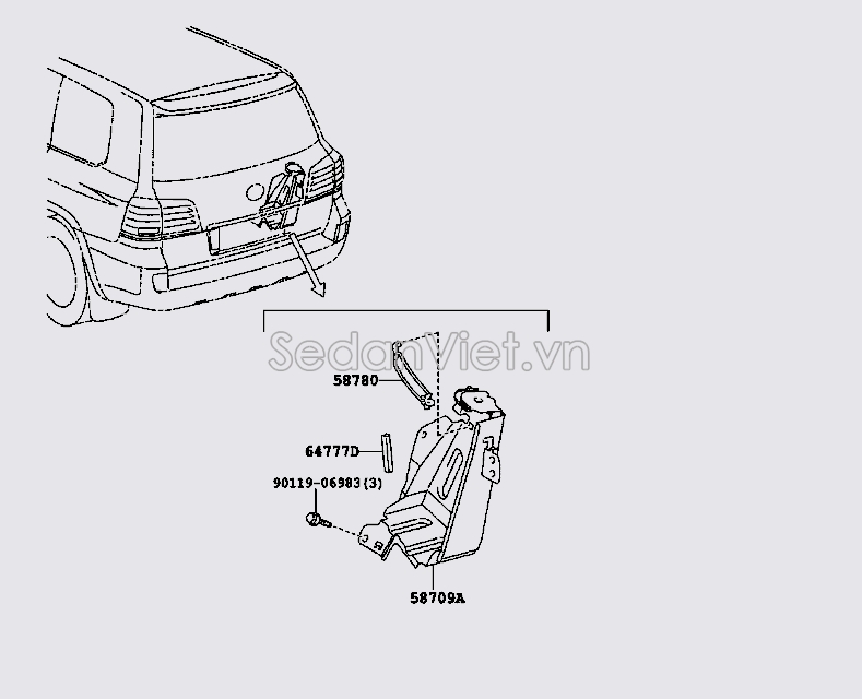 Giá treo lốp dự phòng 5870960070