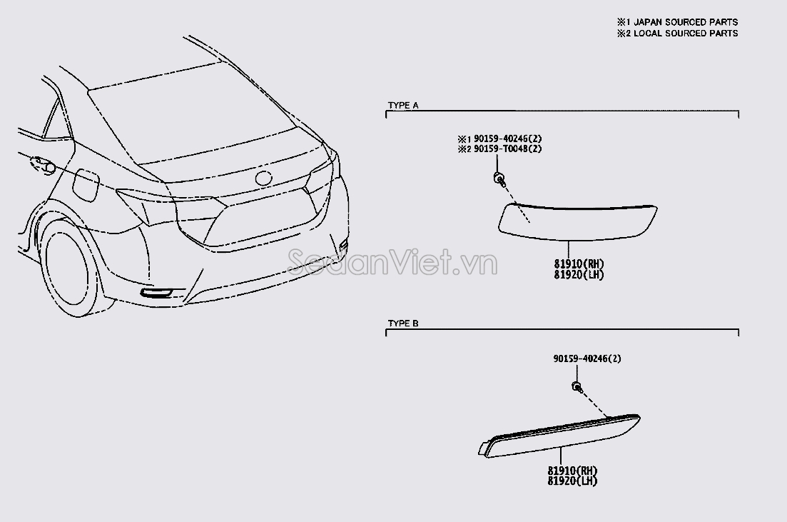 Đèn phản quang cản 8192002110