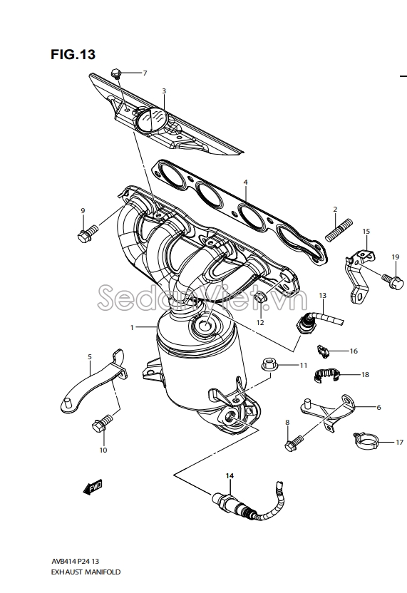 Gioăng cổ xả 1414071L00000