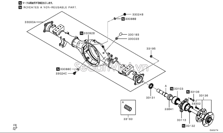 Vỏ cầu sau 43010A090P