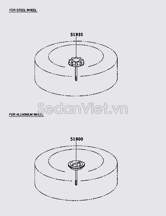 Khóa lốp dự phòng 5190012200