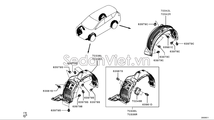 Lòng dè chắn bùn sau 5370C415