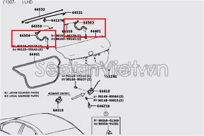 Bản lề cốp hậu Toyota Vios 2014-2016