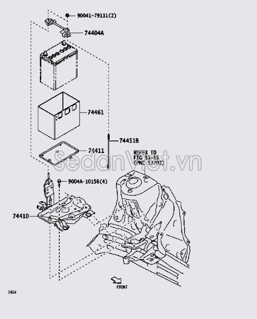 Vỏ đựng bình ắc quy 74405BZ070