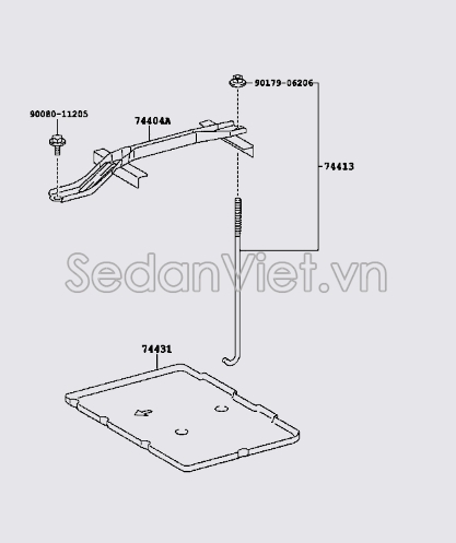 Giá đỡ bình ắc quy 744310T010