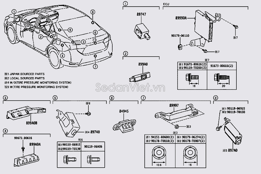 Angten thu tín hiếu khóa mở cửa từ xa Toyota Corolla Altis 2014