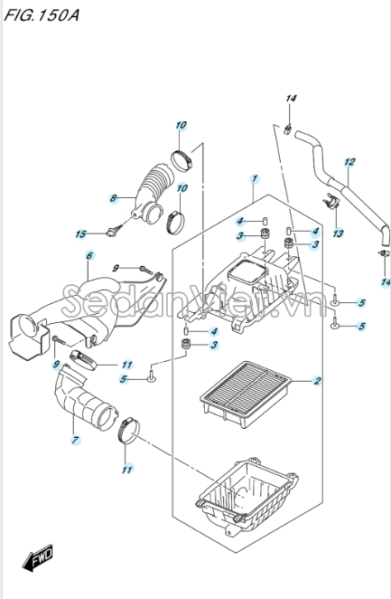 Cảm biến nhiệt độ khí nạp 1365077M00000