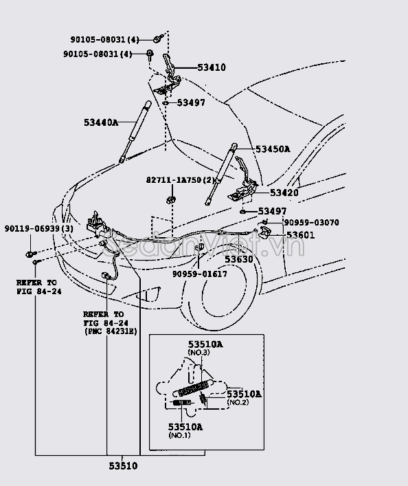 Bản lề capo 5341006130