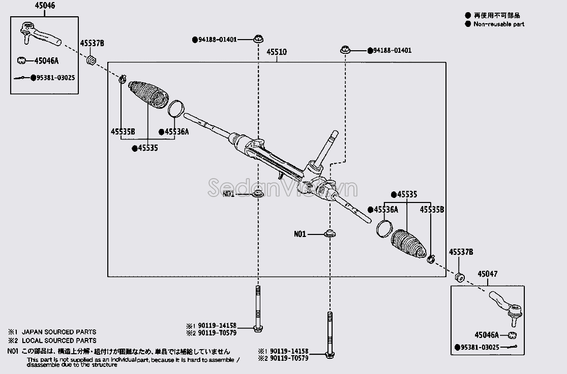 Rotuyn lái ngoài 4504709420