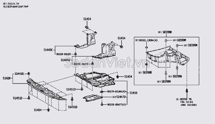 Chắn bùn gầm máy sau 514440A040