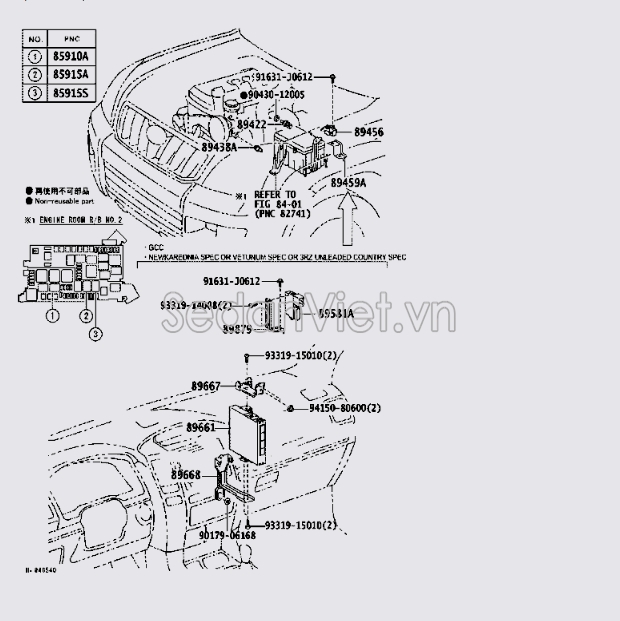 Giá bắt hộp điều khiển trung tâm ECU Toyota Land Cruiser Prado 2004-2009