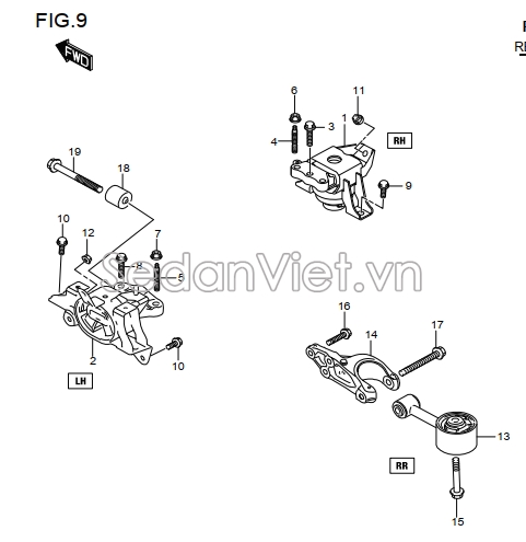 Giá bắt chân máy 1194152R00