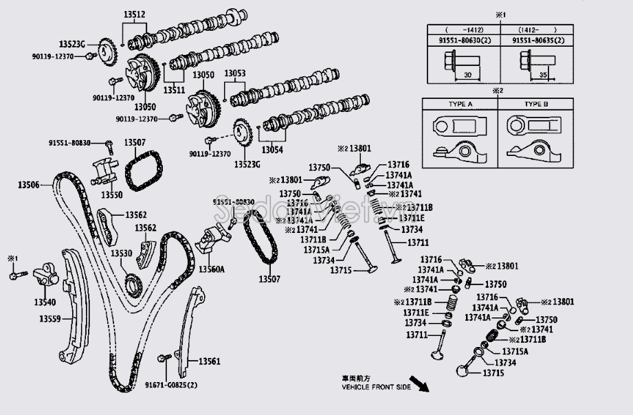 Xupap xả Lexus RX450H 2009-2012