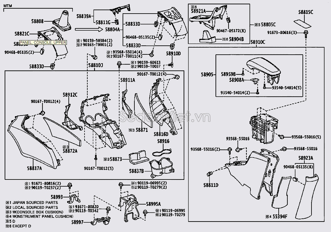 Giá bắt chụp bụi cần đi số 588040D360