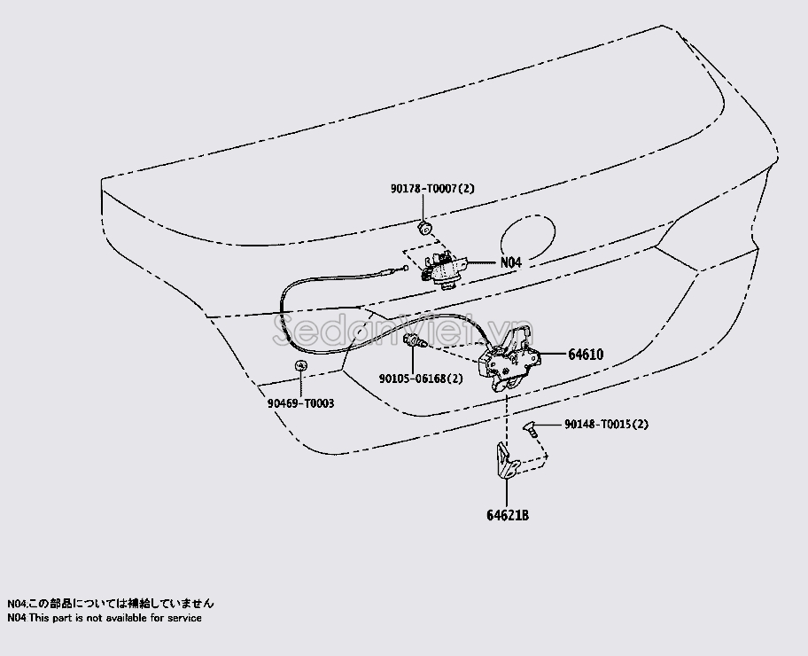 Ổ khóa ngậm cốp hậu 6460006100