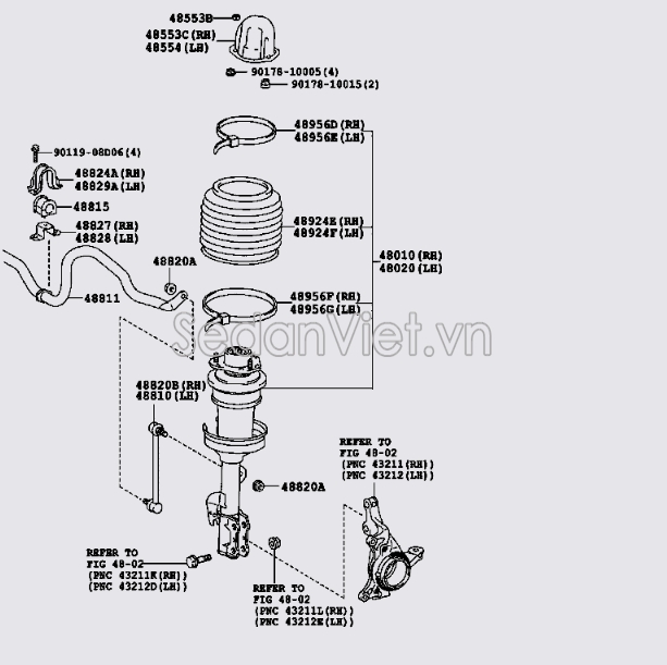 Bóng hơi giảm xóc trước Lexus RX450H 2009-2012