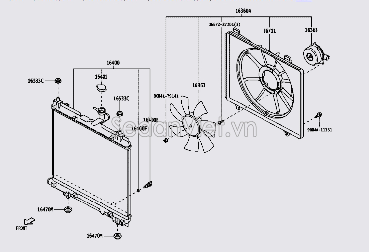 Két nước làm mát động cơ 16400BZB40