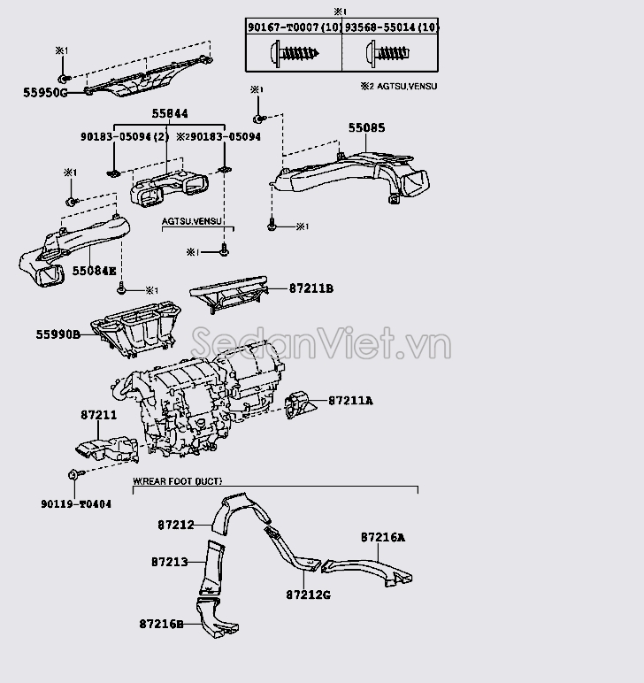 Ống chia gió điều hòa 55084KK040