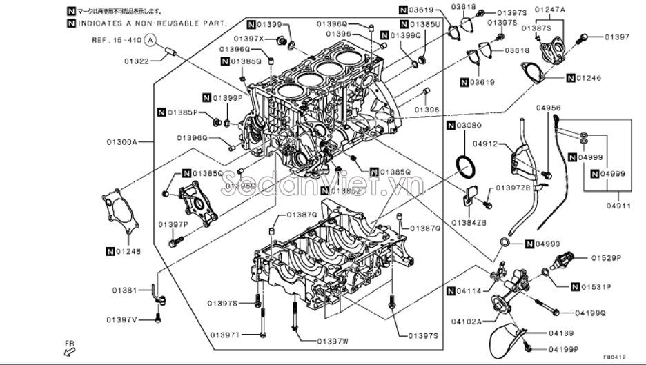 Thân lốc máy 11010A040P