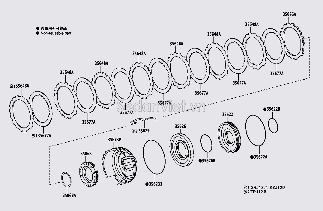 Piston hộp số tự động 3562330012