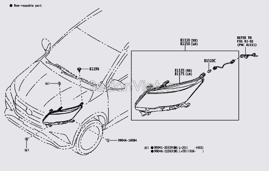 Đèn pha 81150BZ610