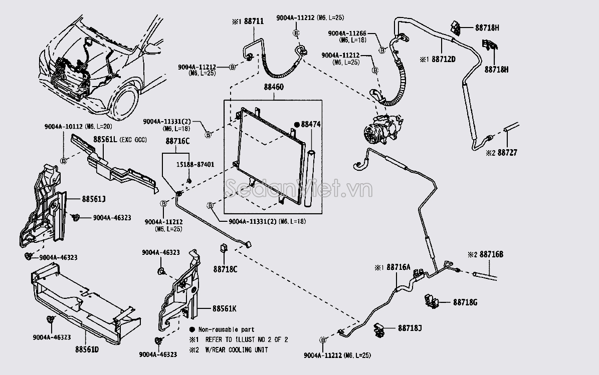 Ống ti ô điều hòa vị trí A 88716BZB50