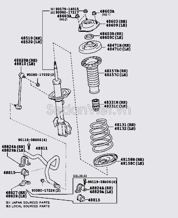 Cao su ốp cân bằng trước 48815AE020