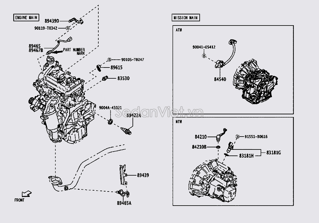 Cảm biến áp xuất dầu động cơ 8353052050