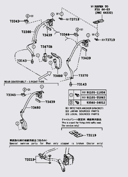 Chốt dây an toàn 734800D190C1