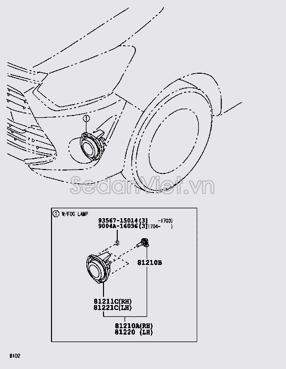 Đèn gầm 81210BZ160