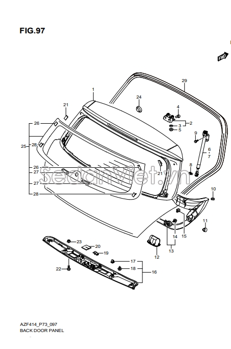 Ti chống cửa hậu 81850M74L00000