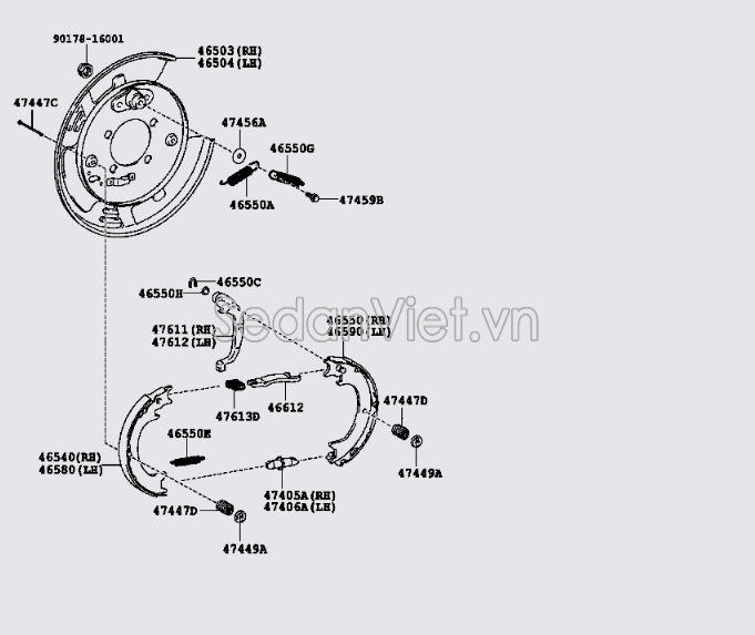 Cần tăng phanh tay 4662148040