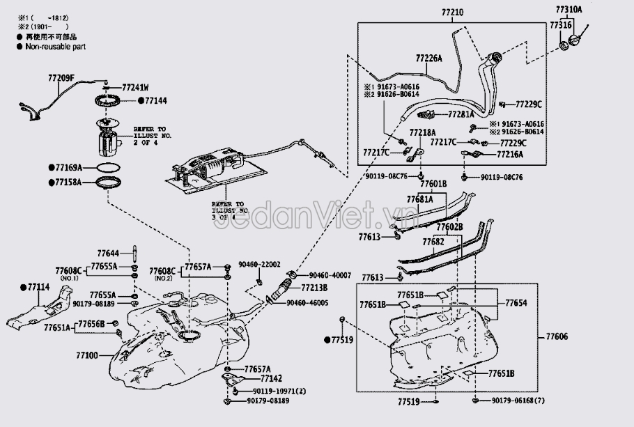 Nắp vặn cố định cụm bơm xăng 7714448020