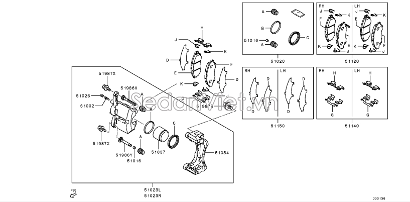 Càng gông phanh trước 4605B757