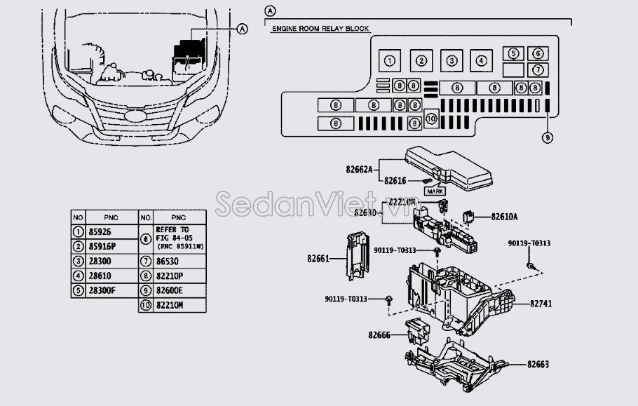 Nắp hộp cầu chì đầu xe 826620K430